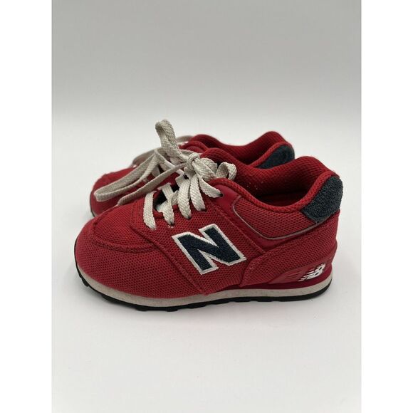 New Balance 574 Red White Navy Blue Toddler Shoes Size 7- KL574PSI Review Photos - Picture 1 of 9